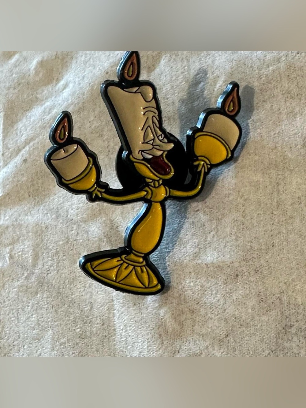 beauty and the beast lumiere brooch pin.